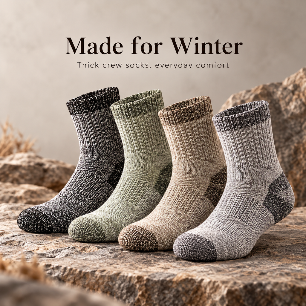 4-Pack Thermal Crew Socks