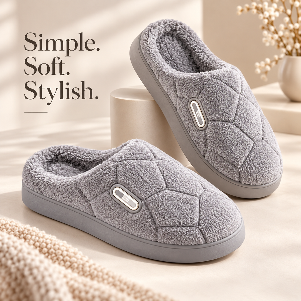 Men’s Plush Slip-On Slippers
