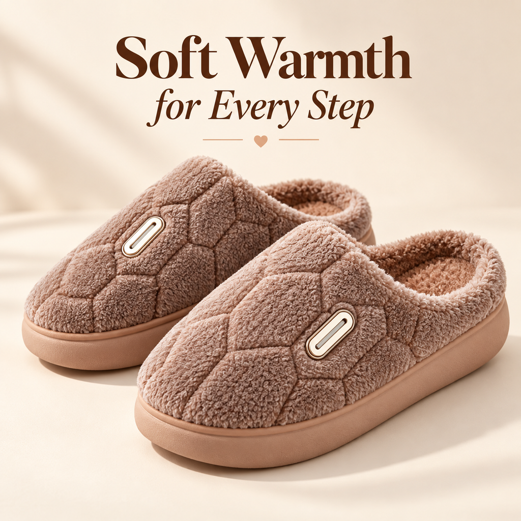 Men’s Plush Slip-On Slippers