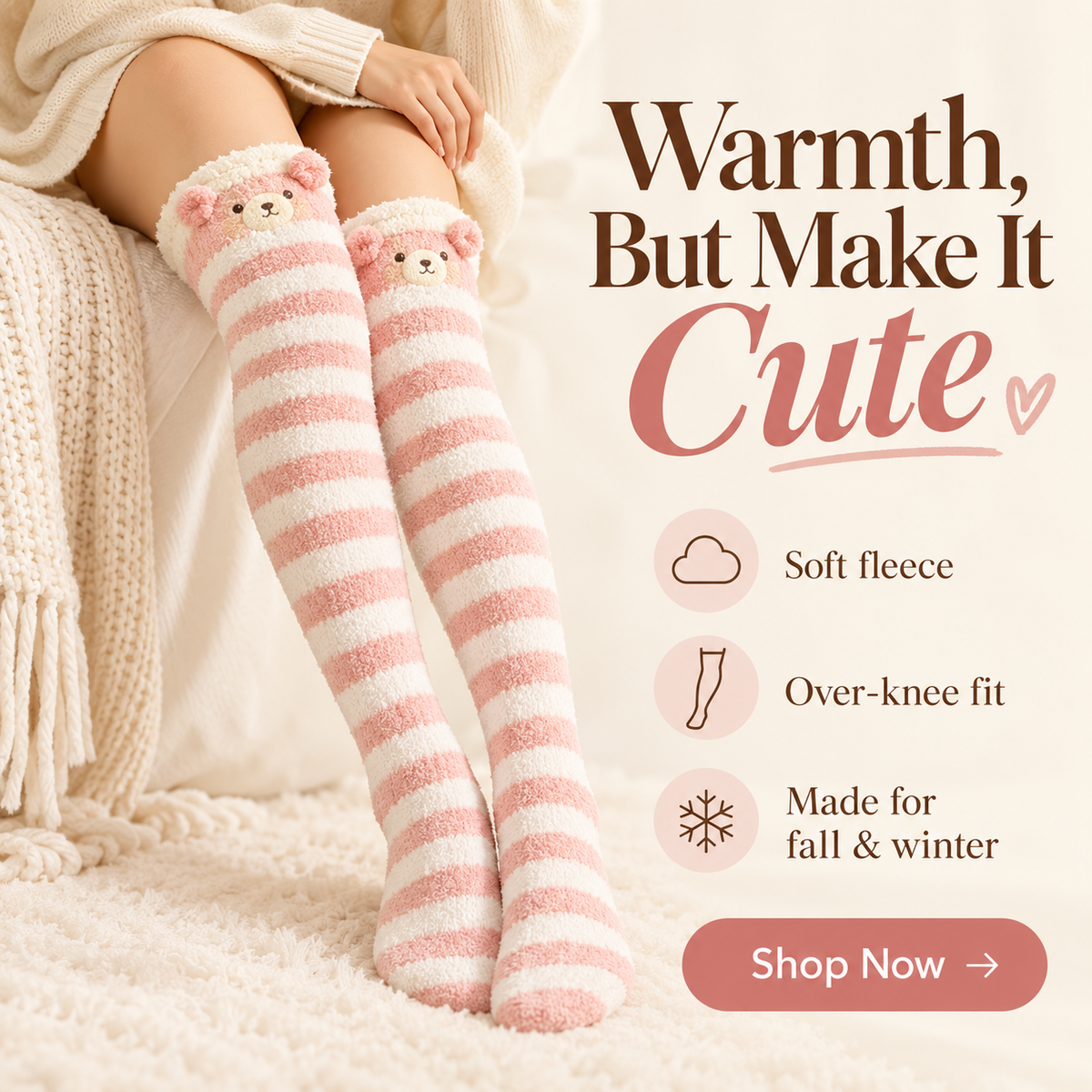 Plush Fleece Over-Knee Socks