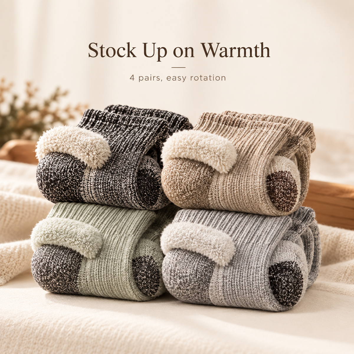 4-Pack Thermal Crew Socks