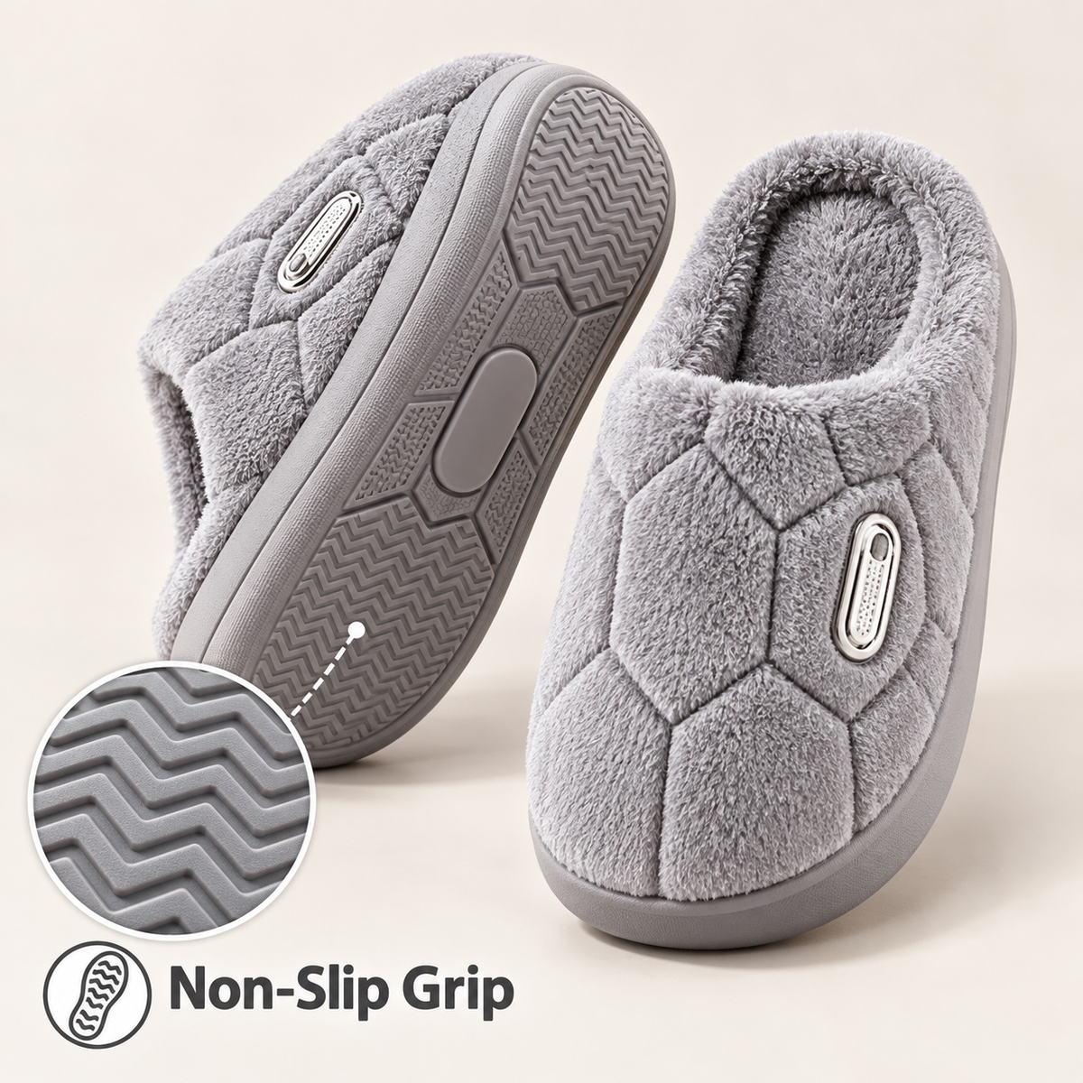 Men’s Plush Slip-On Slippers