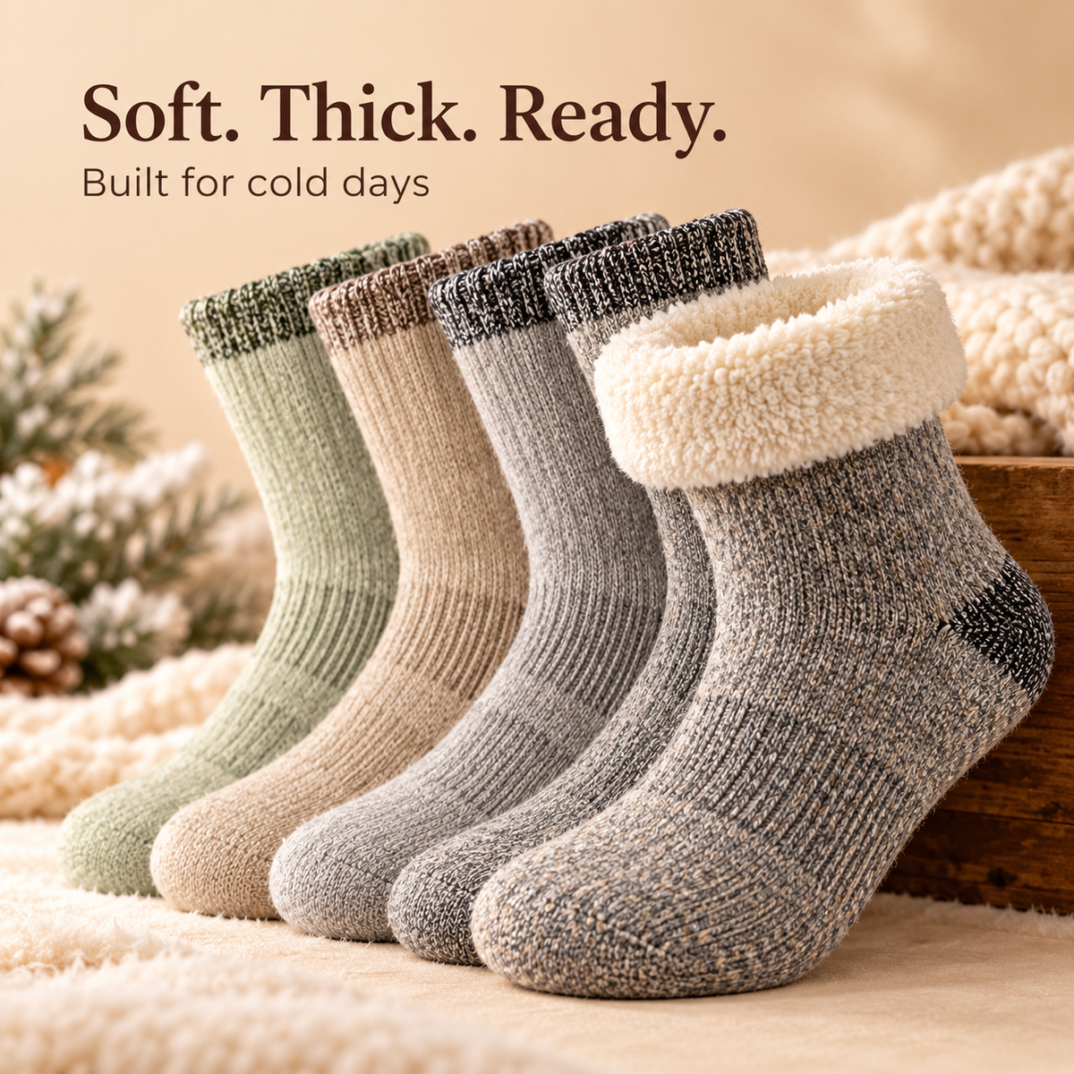 4-Pack Thermal Crew Socks
