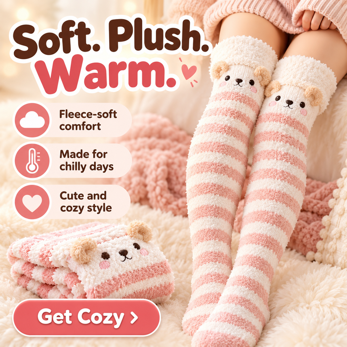 Plush Fleece Over-Knee Socks