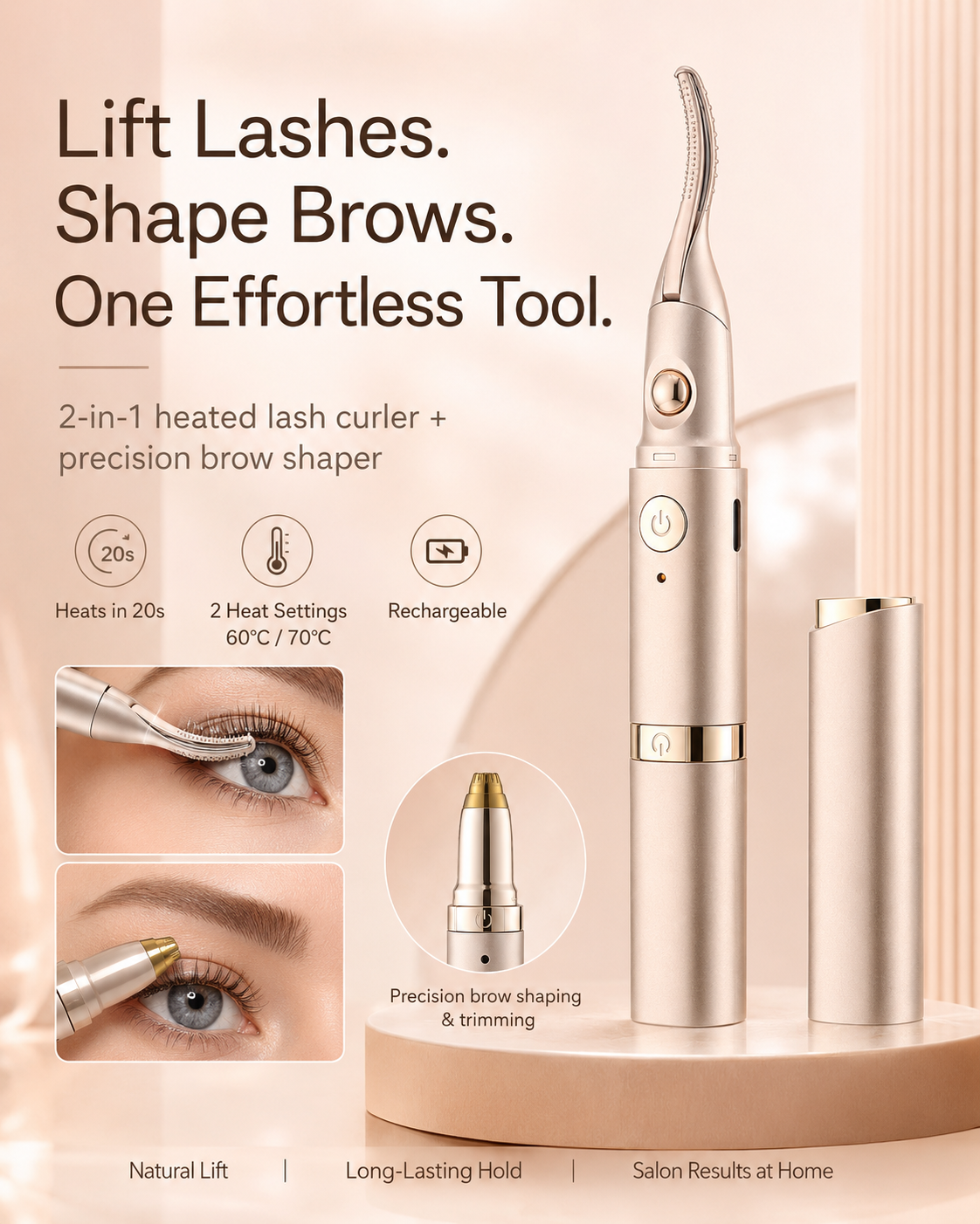 Lift Your Lashes & Shape Your Brows in Minutes — With One 2-in-1 Beauty Tool