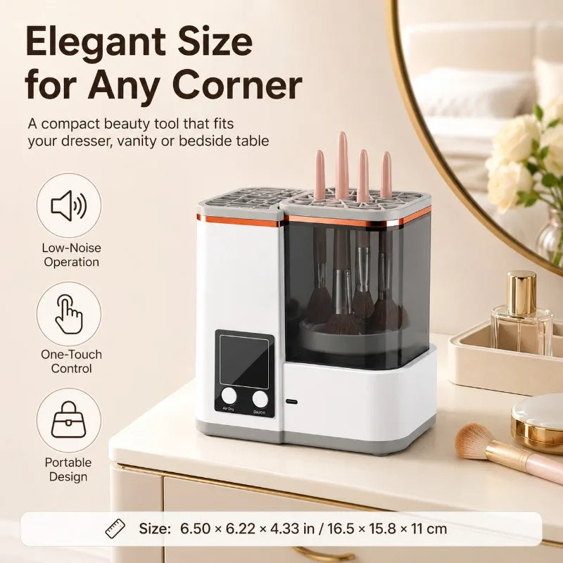 Electric Makeup Brush Cleaner & Dryer — Type-C Rechargeable