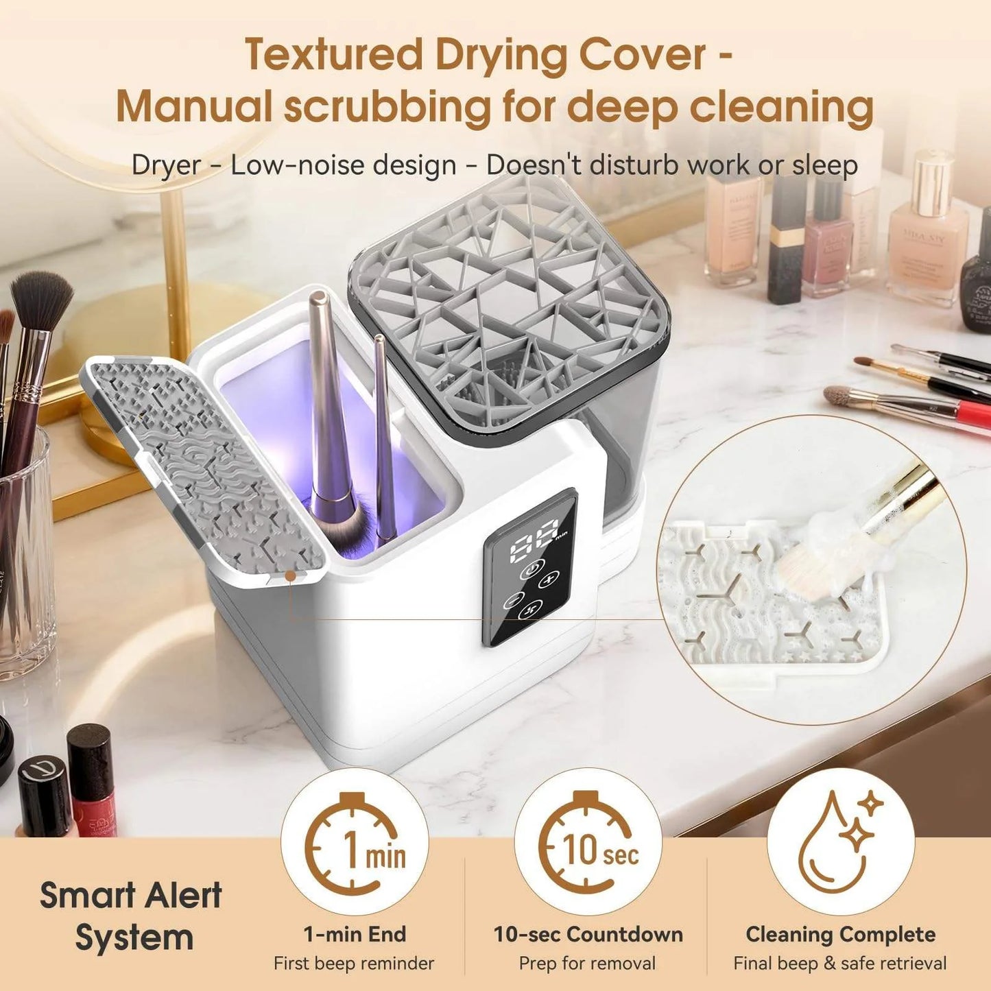 Electric Makeup Brush Cleaner & Dryer — Type-C Rechargeable
